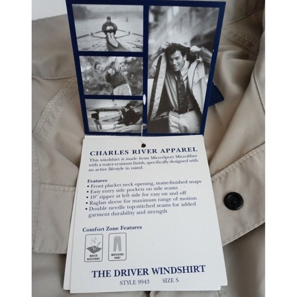 NWT Charles River Apparel Men's The Driver Wind Shirt Size Small - Picture 8 of 8